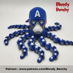 Dead faced Captain America (octopus) flexi Articulated
