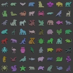 64 Animal And Creature Meeple Silhouettes Collection – 3D Printable Game Tokens