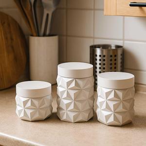 Geometric Set of 3 Storage Boxes