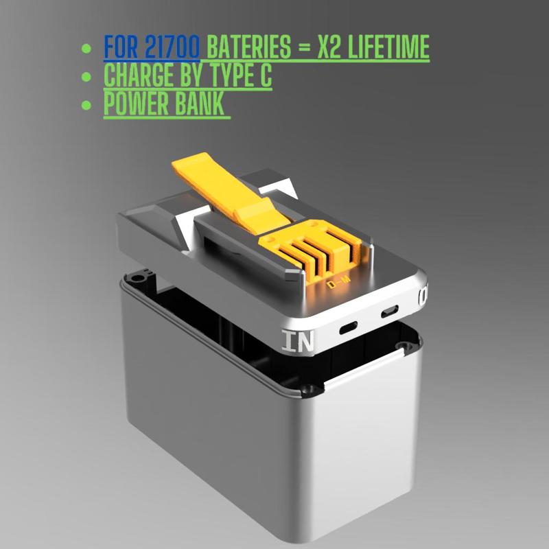 15x21700 BATERIES DIY 18v batery for Dnipro-M, type c charge + powerbank!