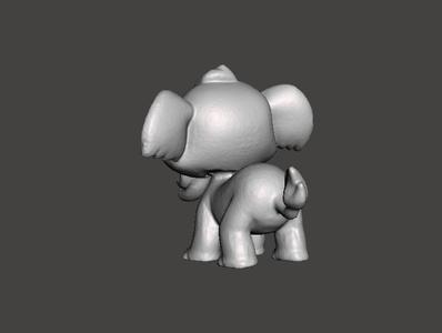 ELEPHANT ANIMAL MASCOT TOY FIGURINE .STL .OBJ