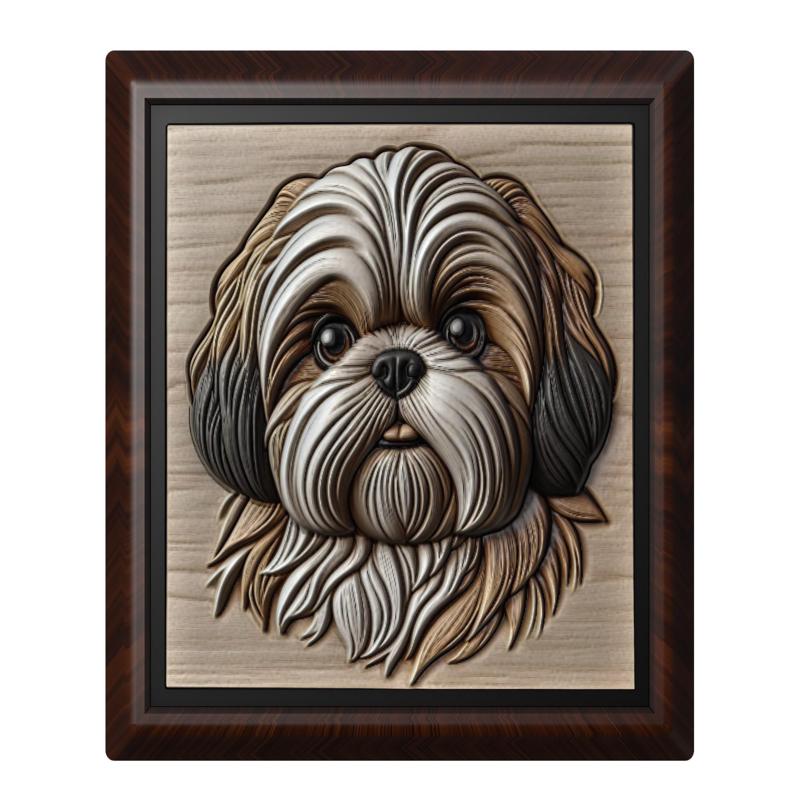 Dog Shih Tzu animal wall art relief wall decor