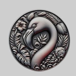 Flamingo Animal Head Flamingo Animal Medallion for CNC Router Laser & 3D Printer