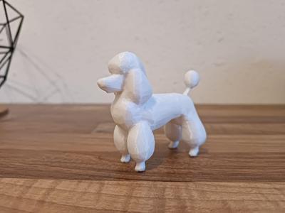 Poodle Low Poly Poodle Figurine