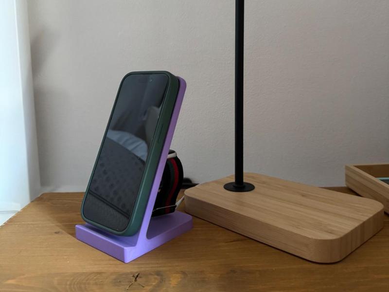 SUPPORTO VERTICA IPHONE 15-15 PRO + APPLE WATCH SE