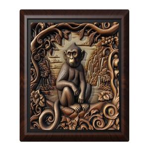 Monkey animal wall art relief wall decor
