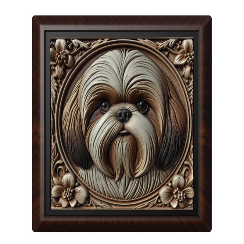Dog Shih Tzu animal wall art relief wall decor