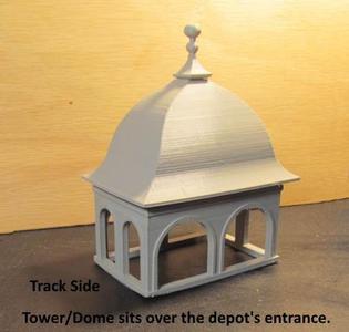 HO Scale -- Tower and Dome for Frisco Fort Scott, KS Depot