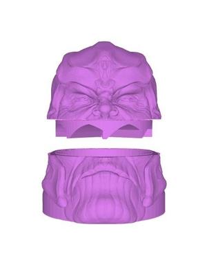 GRINDER GRINDER THANOS CUT-KEYED GRINDERKING 120X75X90 MM -READY TO PRINT - PRINTING ON SITE - EASY PRINT- PRINTING WITHOUT SUPPORTS- FDM SLA .