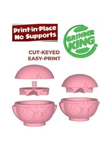 GRINDER GRINDER BUTTERCUP GRINDER BUTTERCUP SUPER-BRITTLE CUT-KEYED 90X80X70 MM -READY TO PRINT - EASY PRINT - EASY PRINT - PRINTING WITHOUT MEDIA ...FDM SLA