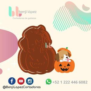 HALLOWEEN PUMPKIN DOG COOKIE CUTTER - HALLOWEEN PUMPKIN DOG COOKIE CUTTER