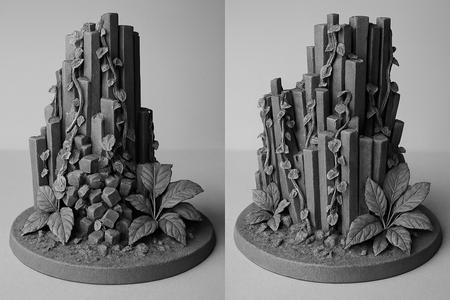 Basalt Column Formation – Hexagonal Volcanic Rock Terrain 3D Model