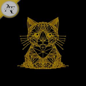 Cat - Geometric - 2D Wall Art Decor