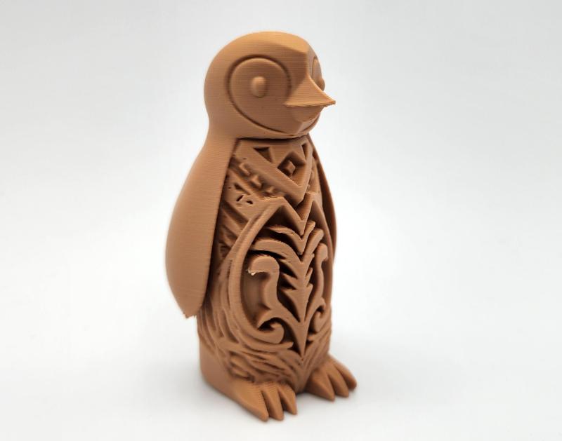 Wooden Penguin Totem