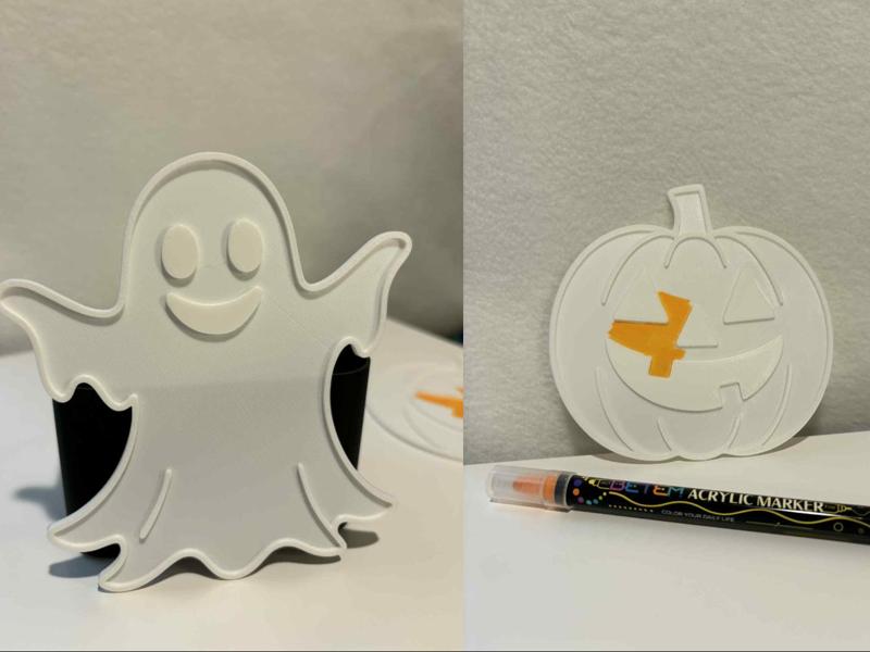 Halloween Pumpkin & Ghost Coloring set