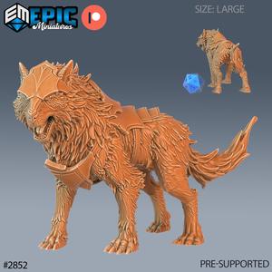 Fenrir Wolf Armored ‧ DnD Miniature ‧ Tabletop Miniatures ‧ Gaming Monster ‧ 3D Model ‧ RPG ‧ DnDminis ‧ STL FILE