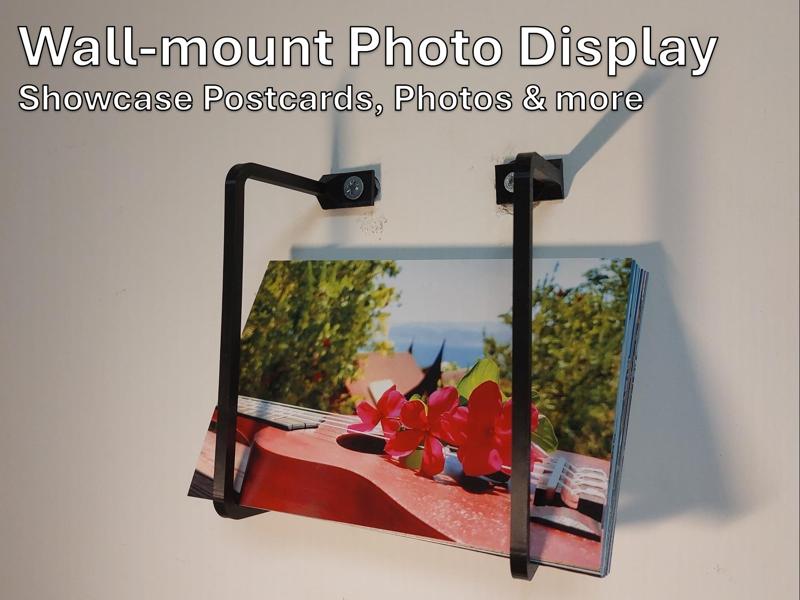 Wall-Mounted Photo | Postcard Display Rack