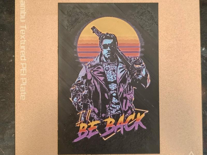 "I'll Be Back" Terminator-Inspired Hueforge Art