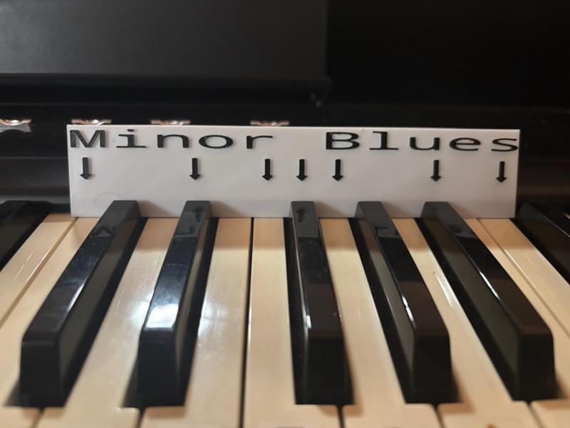 Minor Blues Scale Piano Card