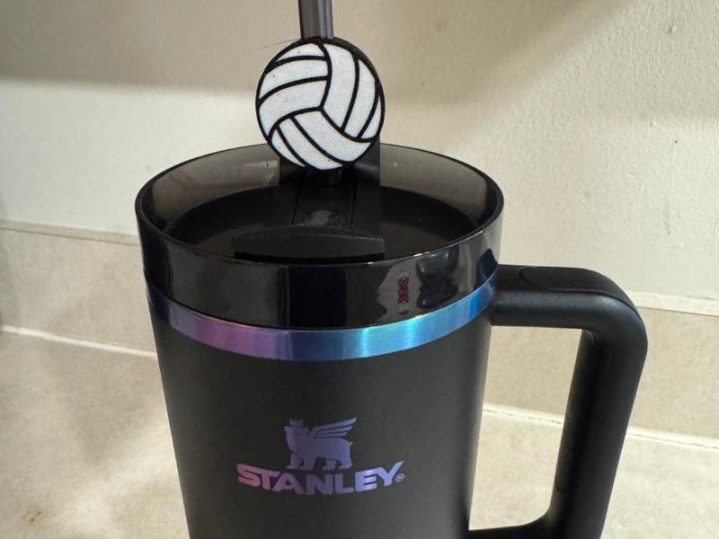 Volleyball Stanley Cup Straw Topper