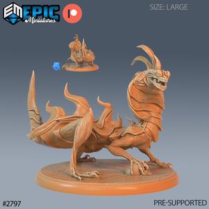 Cobra Lizard ‧ DnD Miniature ‧ Tabletop Miniatures ‧ Gaming Monster ‧ 3D Model ‧ RPG ‧ DnDminis ‧ STL FILE