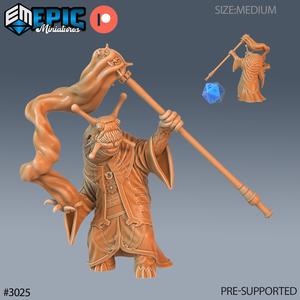 Snail Mage Magic ‧ DnD Miniature ‧ Tabletop Miniatures ‧ Gaming Monster ‧ 3D Model ‧ RPG ‧ DnDminis ‧ STL FILE