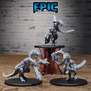 Two Headed Dragon Adventurer Set / Dragonborn Beast / Draconic War Lizard / Reptile Servant / Dragonkin / Evil Drake Army