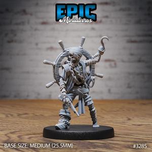 Undead Pirate Crew Wheel Carrier‧ DnD Miniature ‧ Tabletop Miniatures ‧ Gaming Monster ‧ 3D Model ‧ RPG ‧ DnDminis ‧ STL FILE
