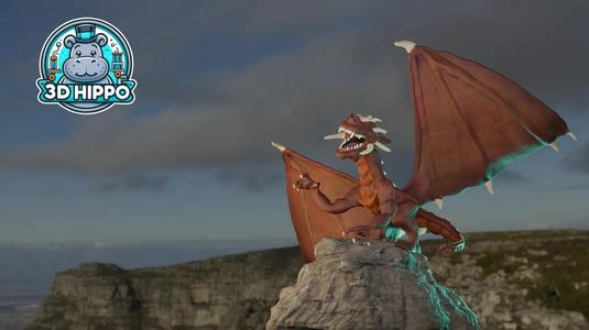 Fire Dragon Sculpture   