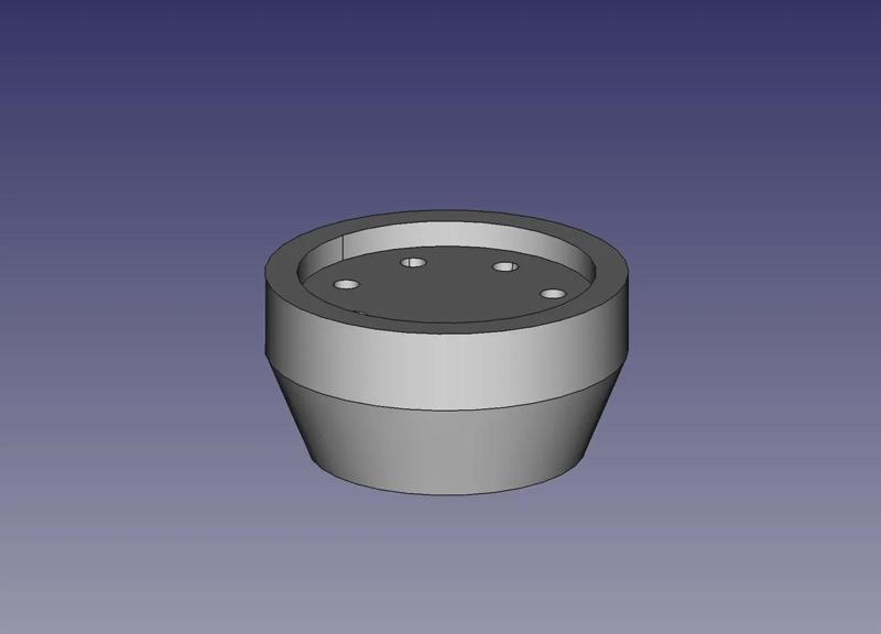608 Bearing grease applicator Lucas 8 oz tube adapter FreeCAD   