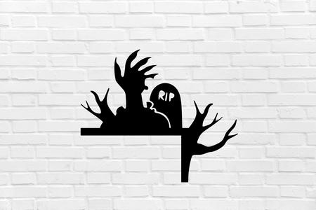 Halloween ghost door wall decoration