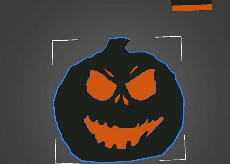 Window scary pumpkin