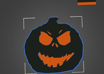 Window scary pumpkin