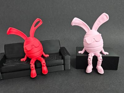 Easter Egg Bunny Cool with glasses and legs/hands