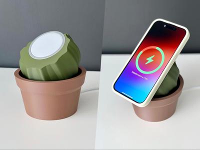 MagSafe Apple iPhone charging stand / Cactus