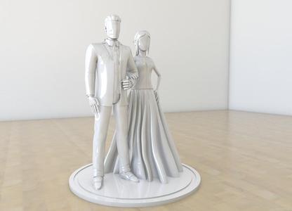 Wedding couple cake decor
