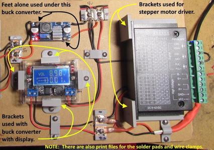 TB6600 Stepper Motor Driver & Buck Converter Mounting Brackets..