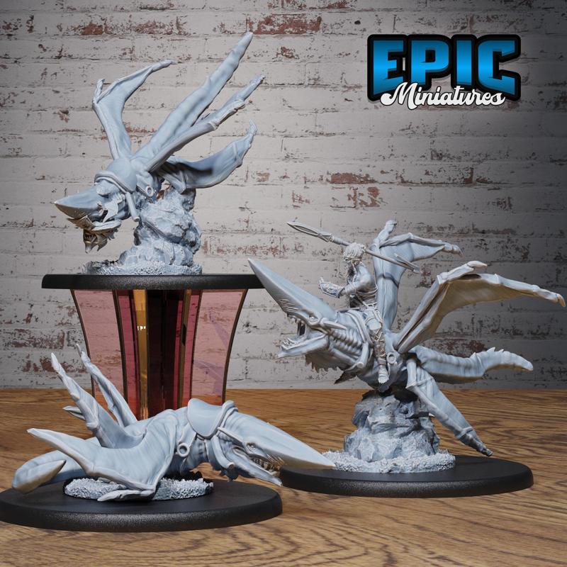 Star Shark Set ‧ DnD Miniature ‧ Tabletop Miniatures ‧ Gaming Monster ‧ 3D Model ‧ RPG ‧ DnDminis ‧ STL FILE