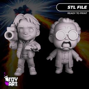 Doc Brown & Marty McFly - Back to the Future STL Figures