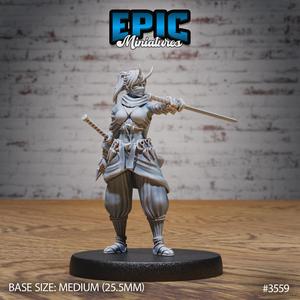 Dark Kunoichi ‧ DnD Miniature ‧ Tabletop Miniatures ‧ Gaming Monster ‧ 3D Model ‧ RPG ‧ DnDminis ‧ STL FILE