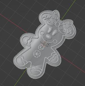 Minnie Christmas Star Tree Ornament Gingerbread Cookie