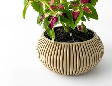 The Torme Planter Pot with Drainage: Tray & Stand Included | Modern and Unique Home Decor for Plants and Succulents | STL File   