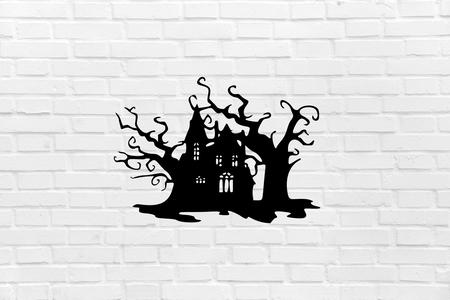 Halloween mansion wall decoration