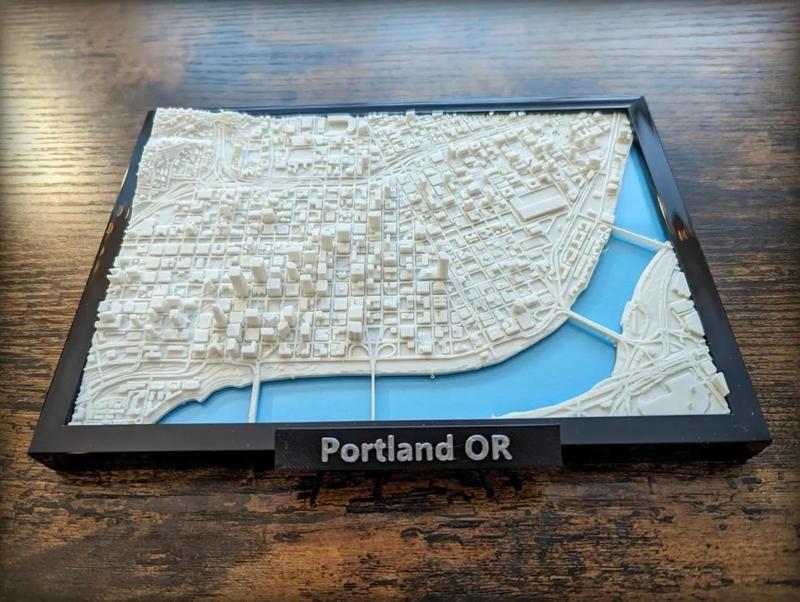 Portland Oregon 3D Miniature   