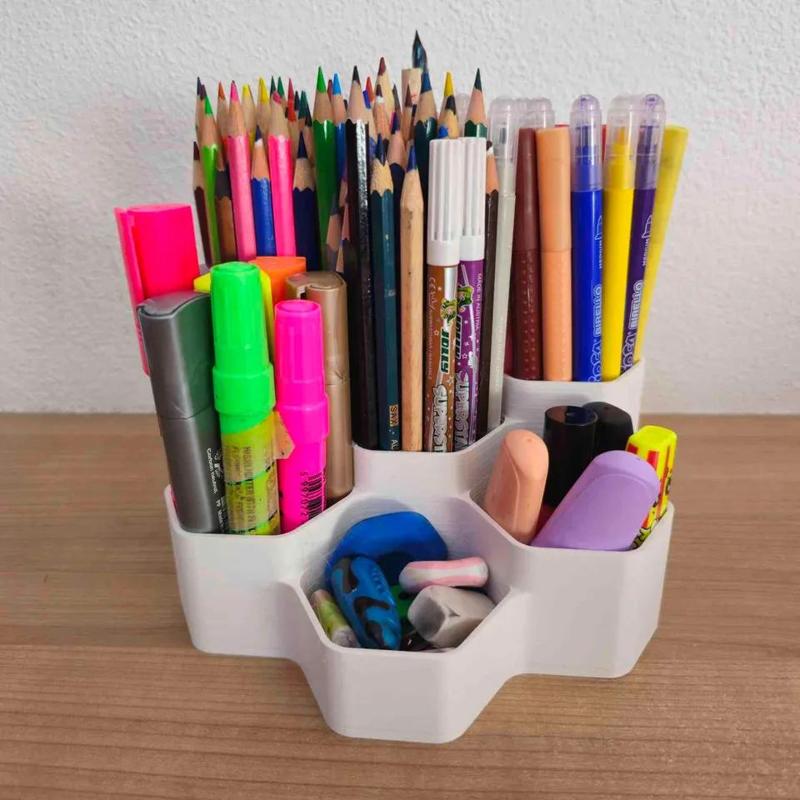 Hexagonal pen holder   