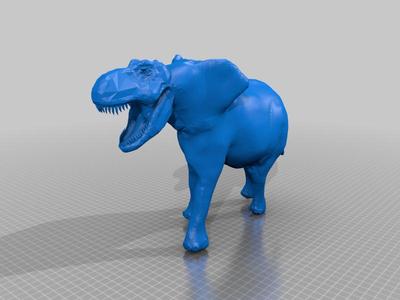 Elephant with T-Rex head