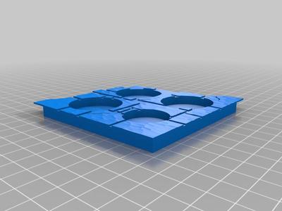 12 Man Bloodbowl team base - Large Worn Slabs