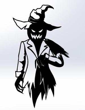 Halloween Monster Line Art – Perfect for 3D Printing