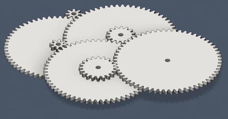 clock gear drive train - all the design criteria and calculations.   
