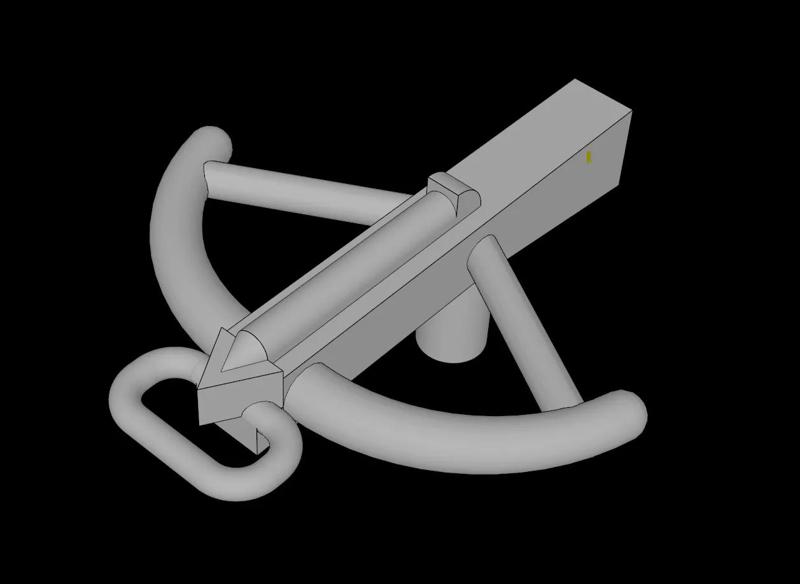 Lego Compatible (2570.dat) Minifig Crossbow   